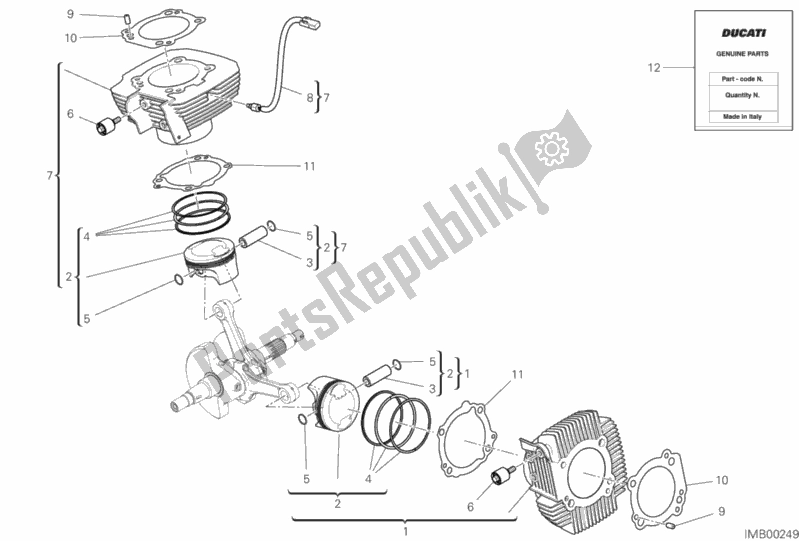 All parts for the Cylinders - Pistons of the Ducati Scrambler Cafe Racer 803 2020